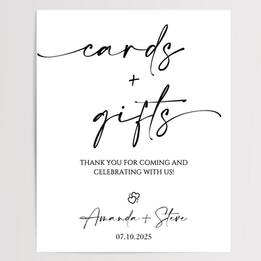 Cards & Gifts Printed Wedding Signs